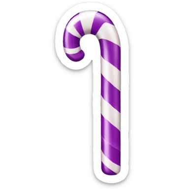 Purple candy cane sticker