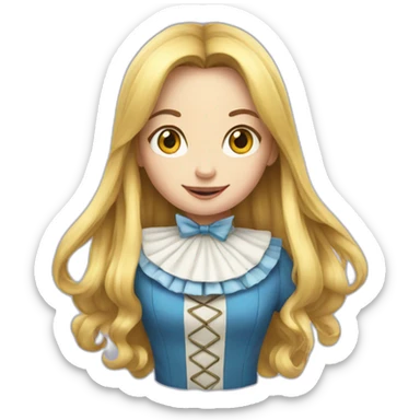 Alice in wonderland emoji sticker