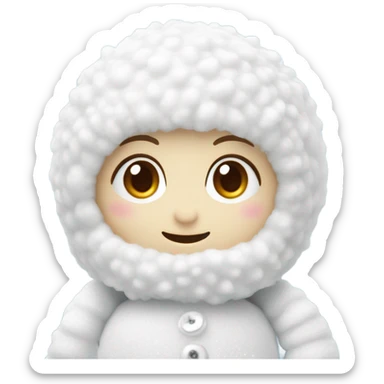 a snow ball doll sticker