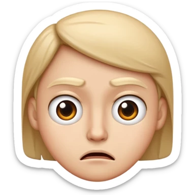 annoyed face emoji sticker