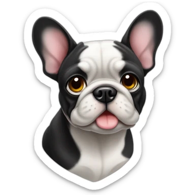 Bouledogue français noir et blanc sticker