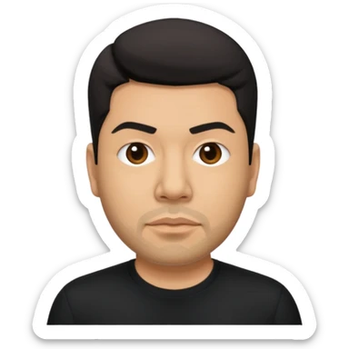 Chino Moreno with black shirt sticker