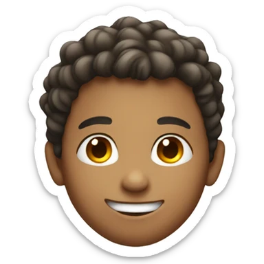 smiling boy looking at viewer sticker