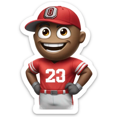 Brutus buckeye mascot sticker