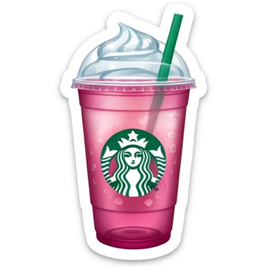 Starbucks dark pink refresher sticker