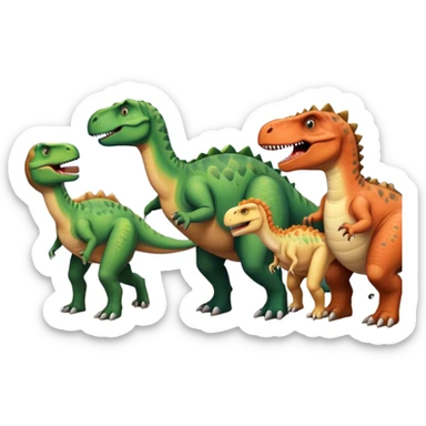 dinosaurs working in an office sticker