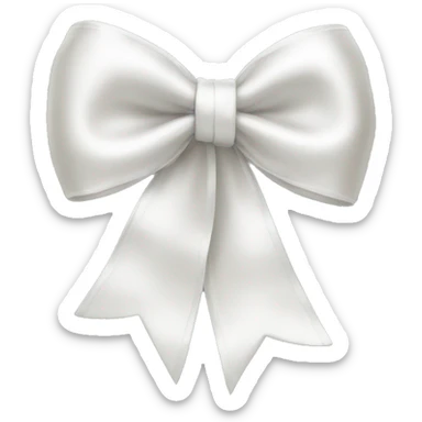 white satin bow sticker