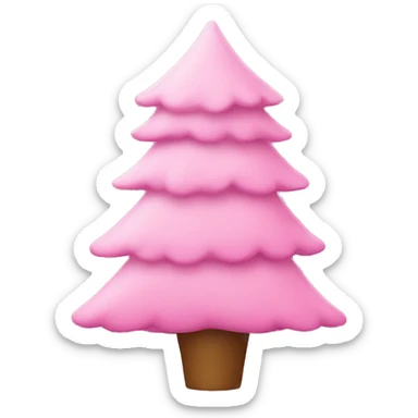 pink christmas tree  sticker