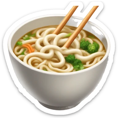 udon noodle soup with out any vegetables  sticker