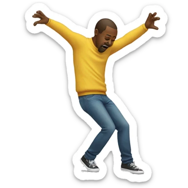 man doing the dab  sticker