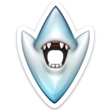 Sharp wolf fang tooth only sticker