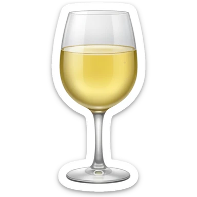 glass of white wine  sticker