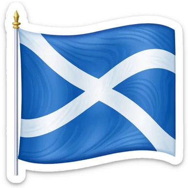 A blue flag with white Nordic cross  sticker