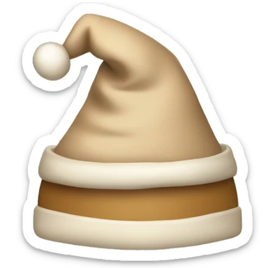 Beige christmas hat sticker