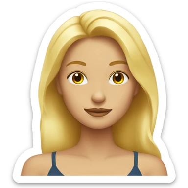 blonde girl relax sticker