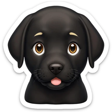 Labrador  negro adulto sticker