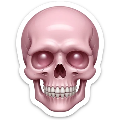 rose quartz skull sticker