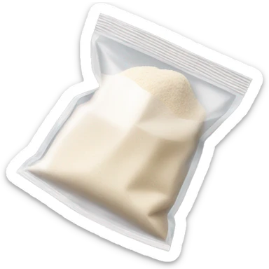 ziplock bag of flour sticker