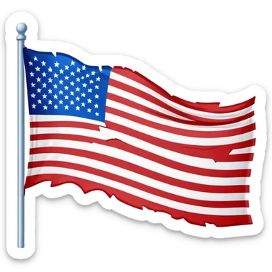 inverted US flag, protest symbol sticker