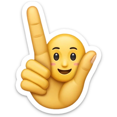 I want a emoji with middle finger bend towards sticker