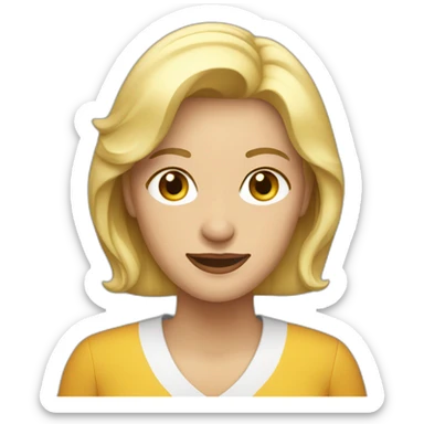 Mujer rubia 60 años sticker