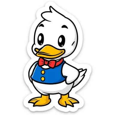 Donald Duck Disney style sticker