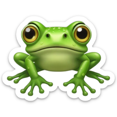 Frog with horse legs sticker