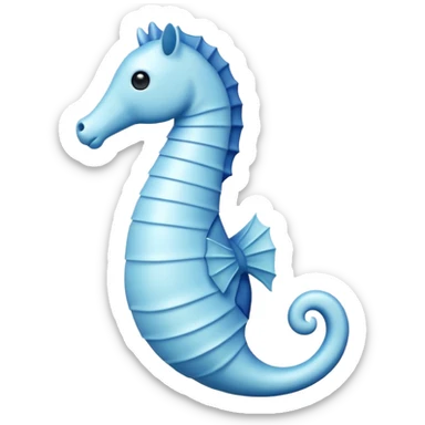 make a minimalist image of a sea horse and make it look like a J sticker