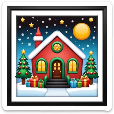 Christmas setting wallpaper style sticker