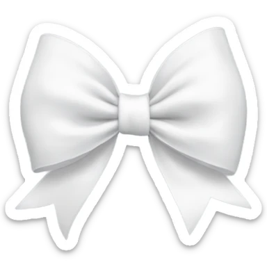 White bow sticker