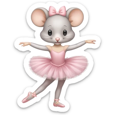 a ballet dancer mouse sticker