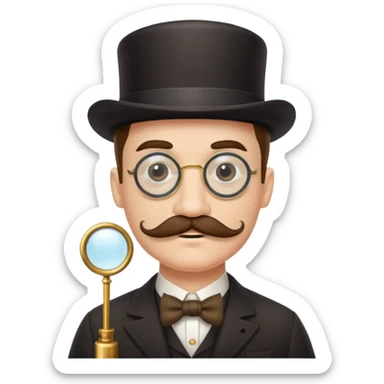 mustache monocle  sticker