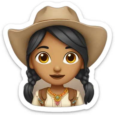 Indian girl wearing Western outfit sticker