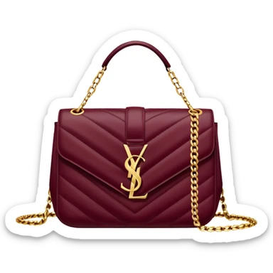 Maroon YSL bag sticker