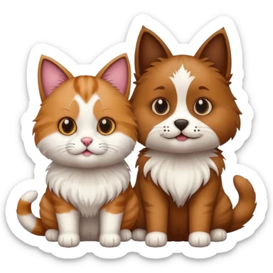 Cat dog sticker