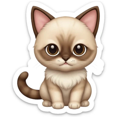 Siamese cat baby sticker