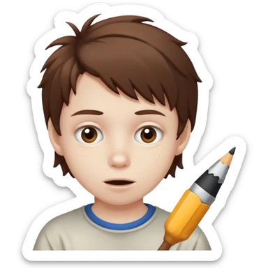 Weird kid doing something weird sticker