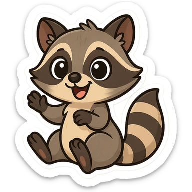 raccoon sticker sticker