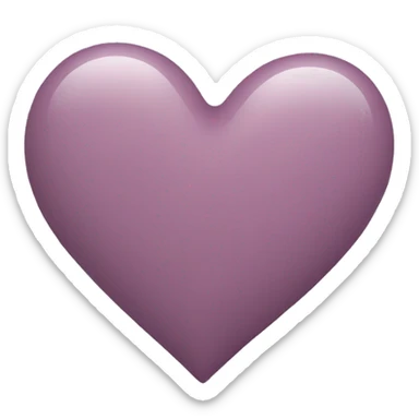 mauve heart sticker