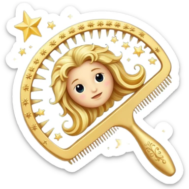 horoscope hairbrush sticker