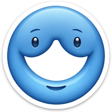 Una raya como ✔️ así pero azul y un círculo  sticker