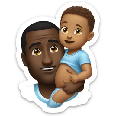 Diddy with a baby sticker
