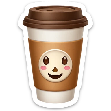 Coffee cup – paper cup with lid sticker