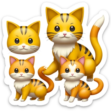 Sprigatito-Floragato-Meowscarada-Pokémon (full body) sticker