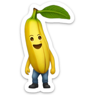 Racimo de plátano amarillo sticker