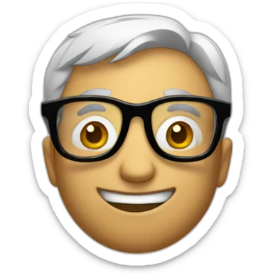 neo in glasses and flying sticker