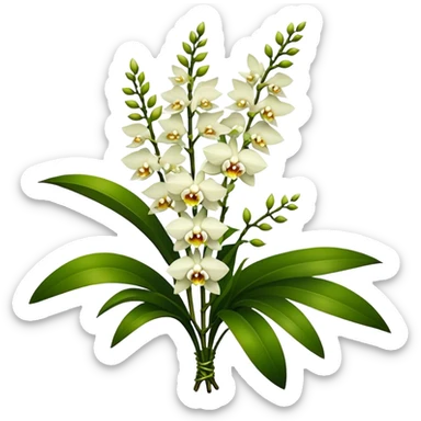 super big bouquet Dendrobium Orchid, stem, leaf sticker