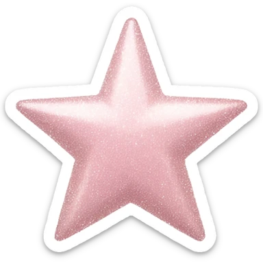 pale pink star sparkle sticker