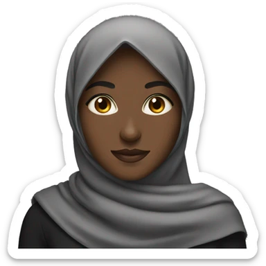 black hijabi sticker