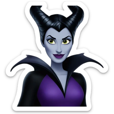 Maleficent in Disney sticker